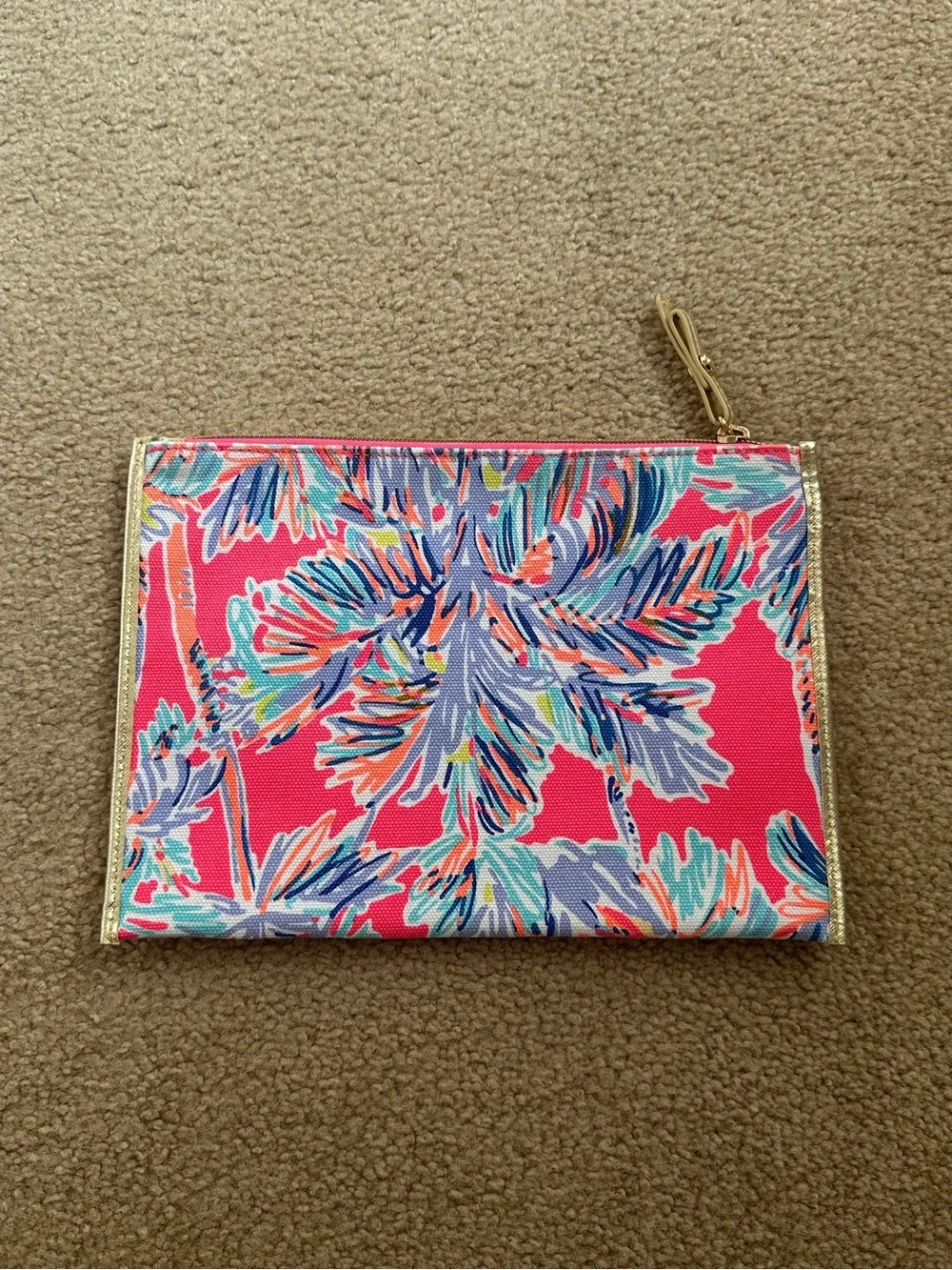 Lilly Pulitzer pink clutch/makeup pouch